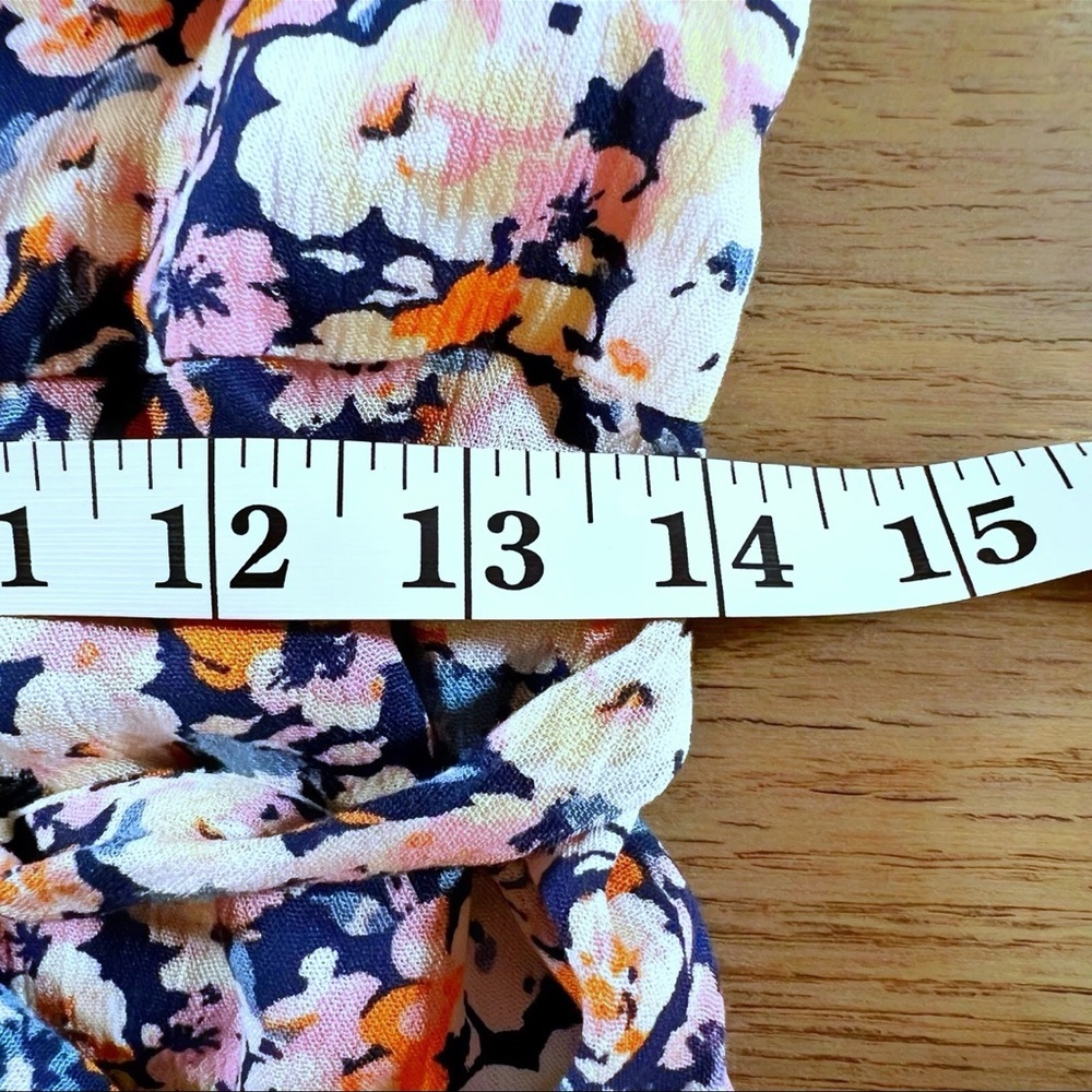 MINK PINK Dress Womens Small Floral Print Good Girl Faux Wrap Flutter Sleeve - Picture 10 of 11